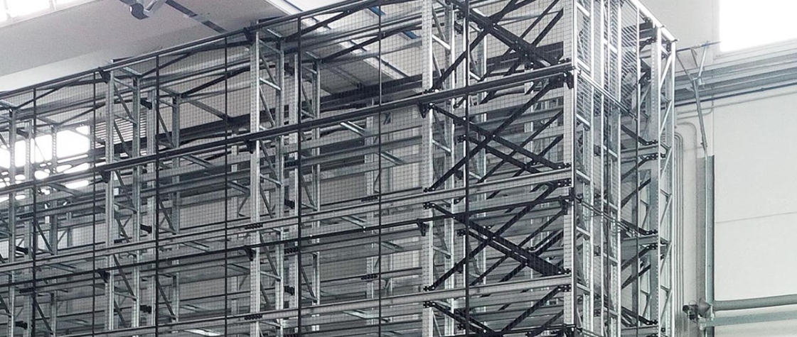 scaffalature multipiano in acciaio